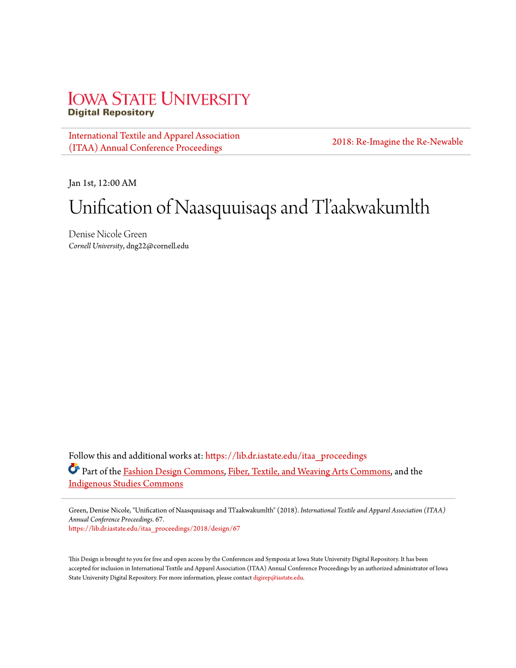 Unification of Naasquuisaqs and Tlâ•Žaakwakumlth