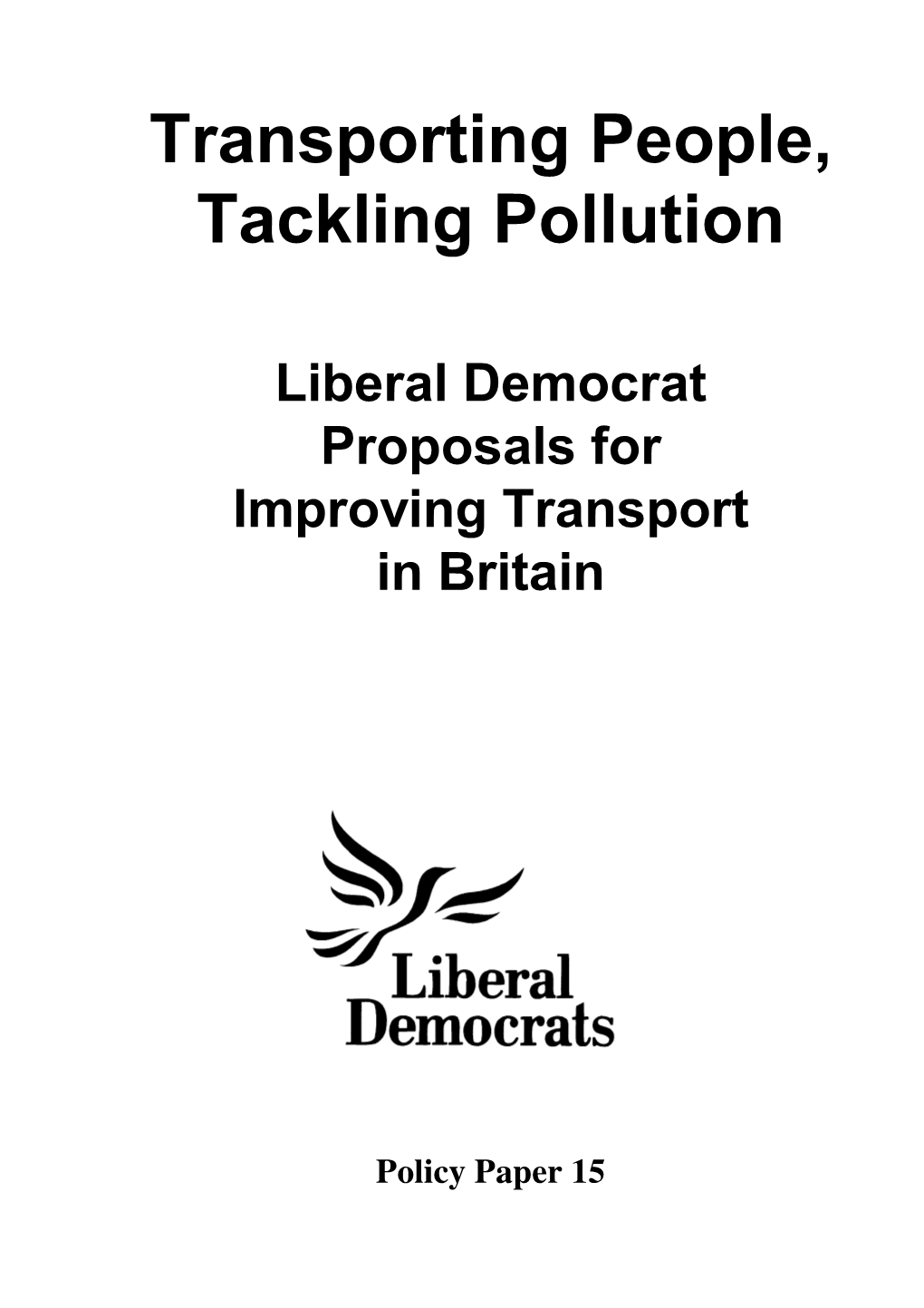 15. Transporting People, Tackling Pollution