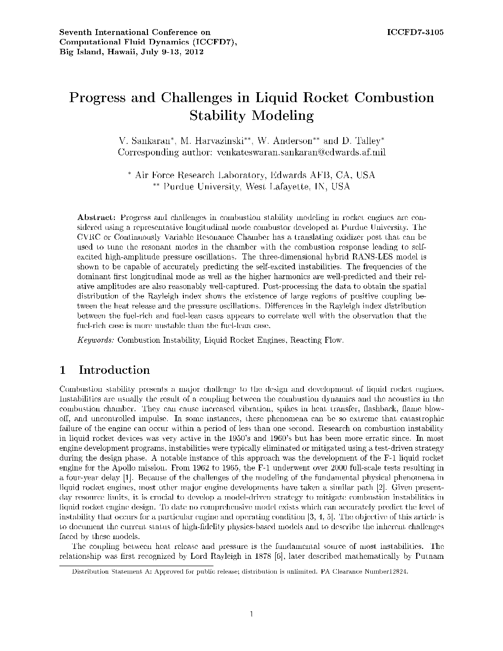 Progress and Challenges in Liquid Rocket Combustion Stability Modeling