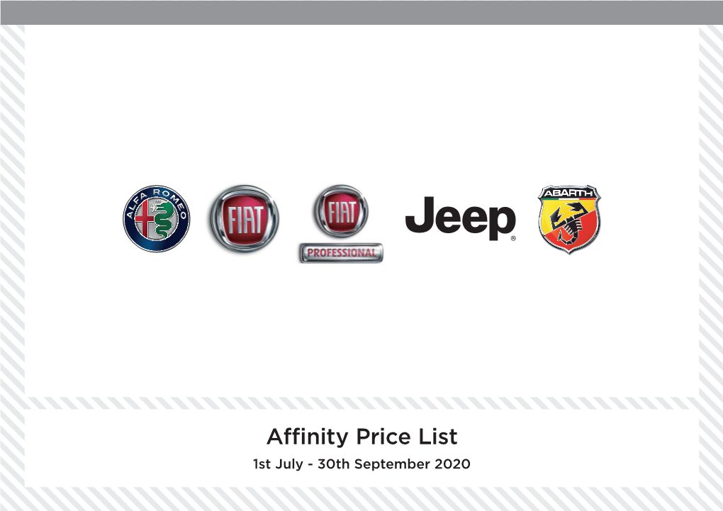 Affinity Price List