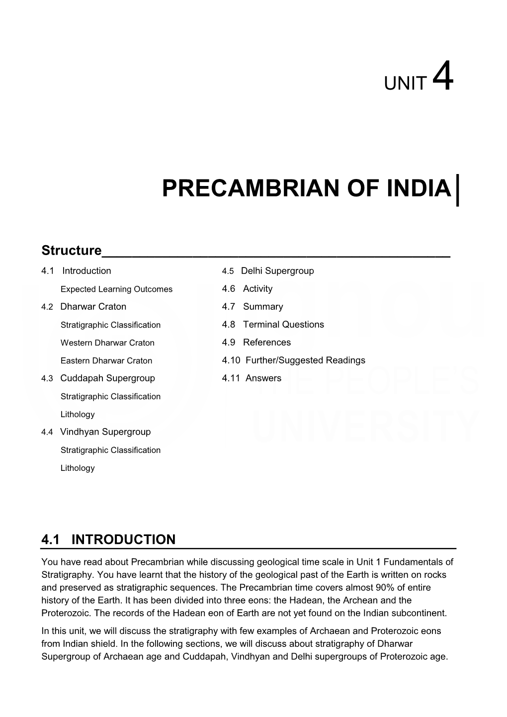 Precambrian of India