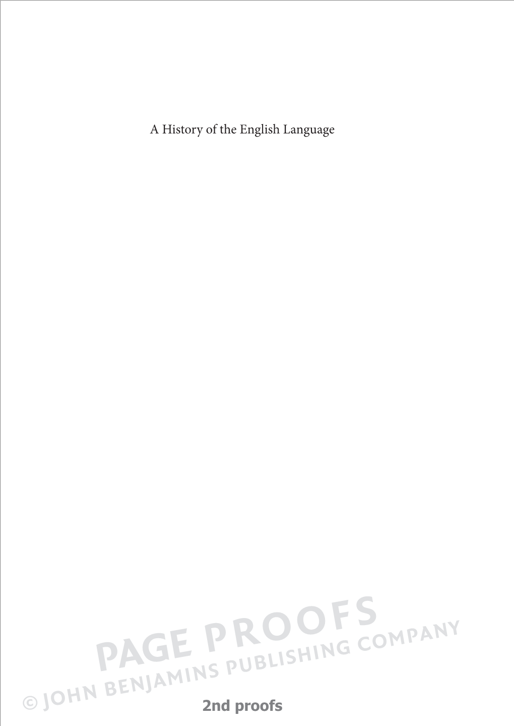 A History of English