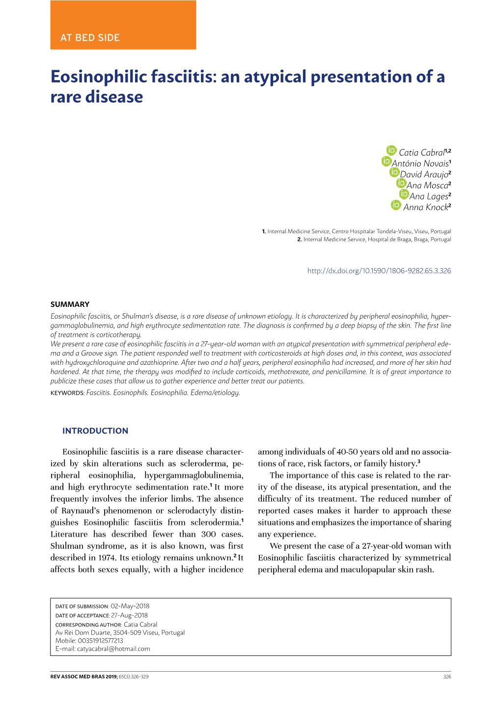 Eosinophilic Fasciitis: an Atypical Presentation of a Rare Disease