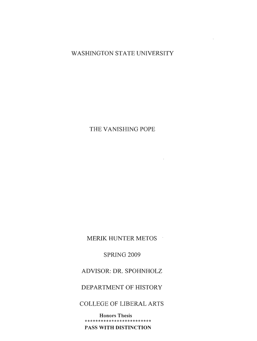 Metos, Merik the Vanishing Pope.Pdf