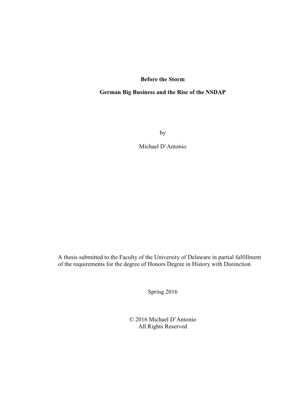 D'antonio, Michael Senior Thesis.Pdf