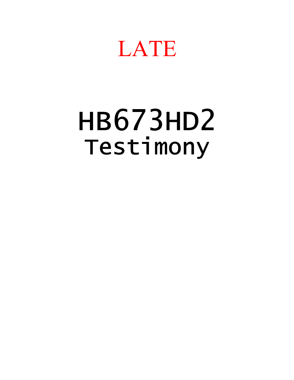 Hb673 Hd2 Testimony Agl Ene 03