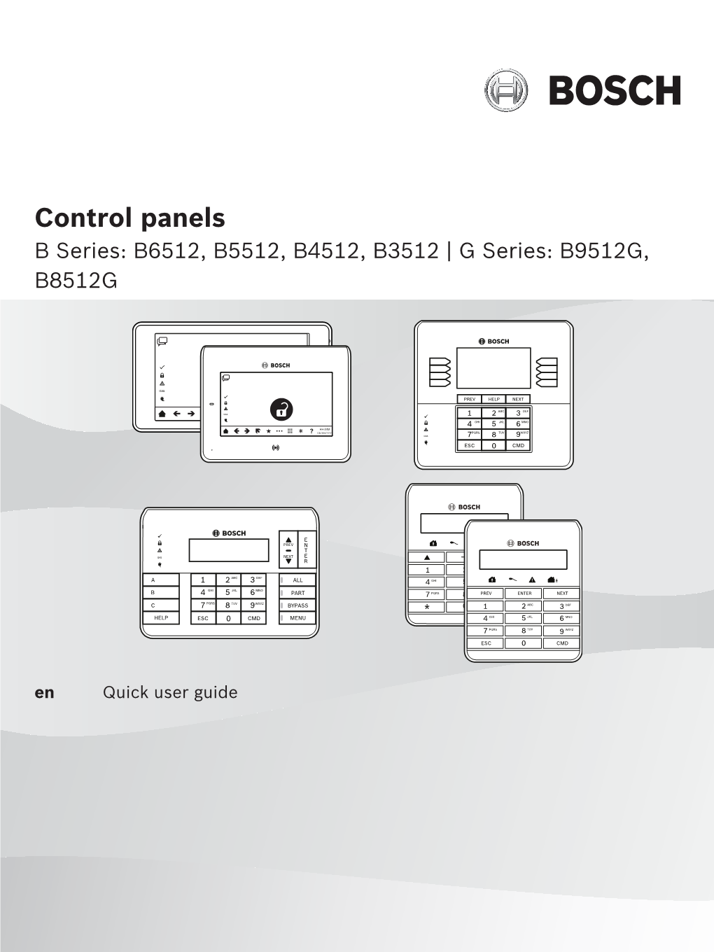 Control Panels B Series: B6512, B5512, B4512, B3512 | G Series: B9512G, B8512G