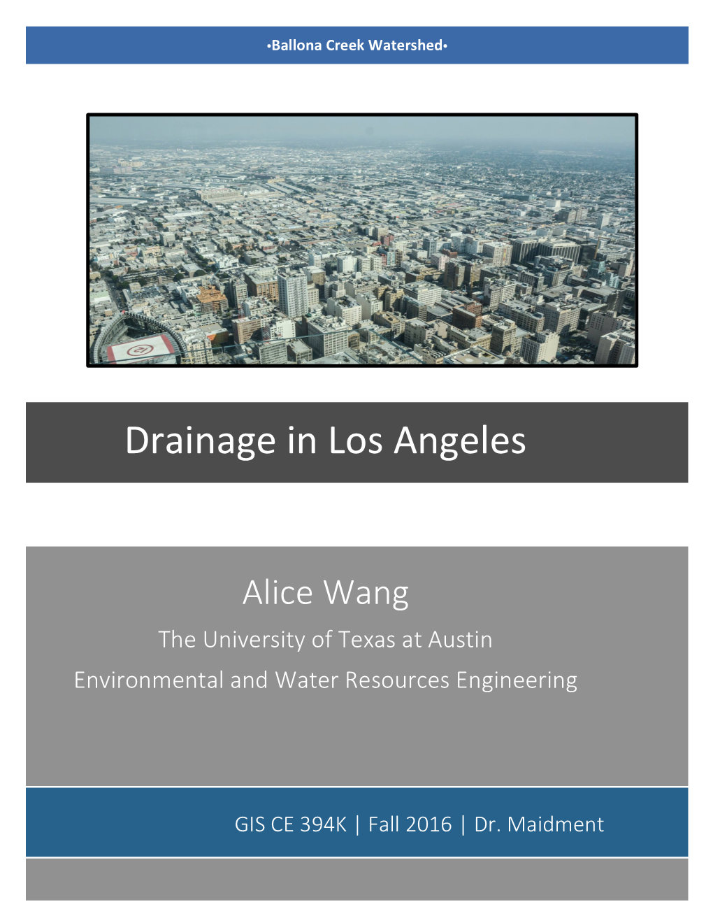 Drainage in Los Angeles