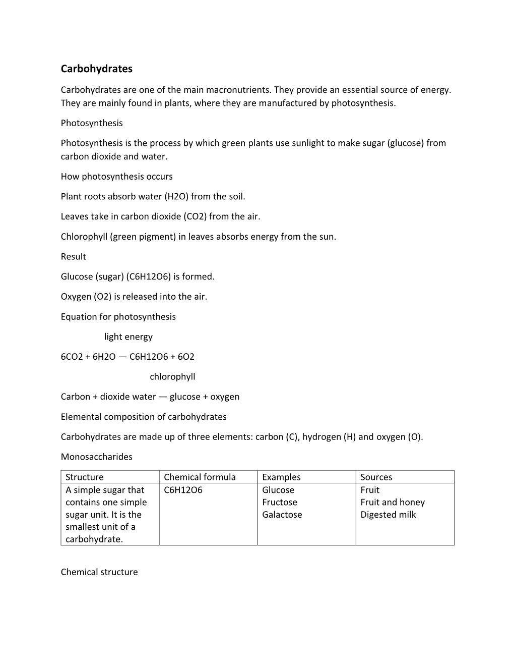 Carbohydrates Carbohydrates Are One of the Main Macronutrients