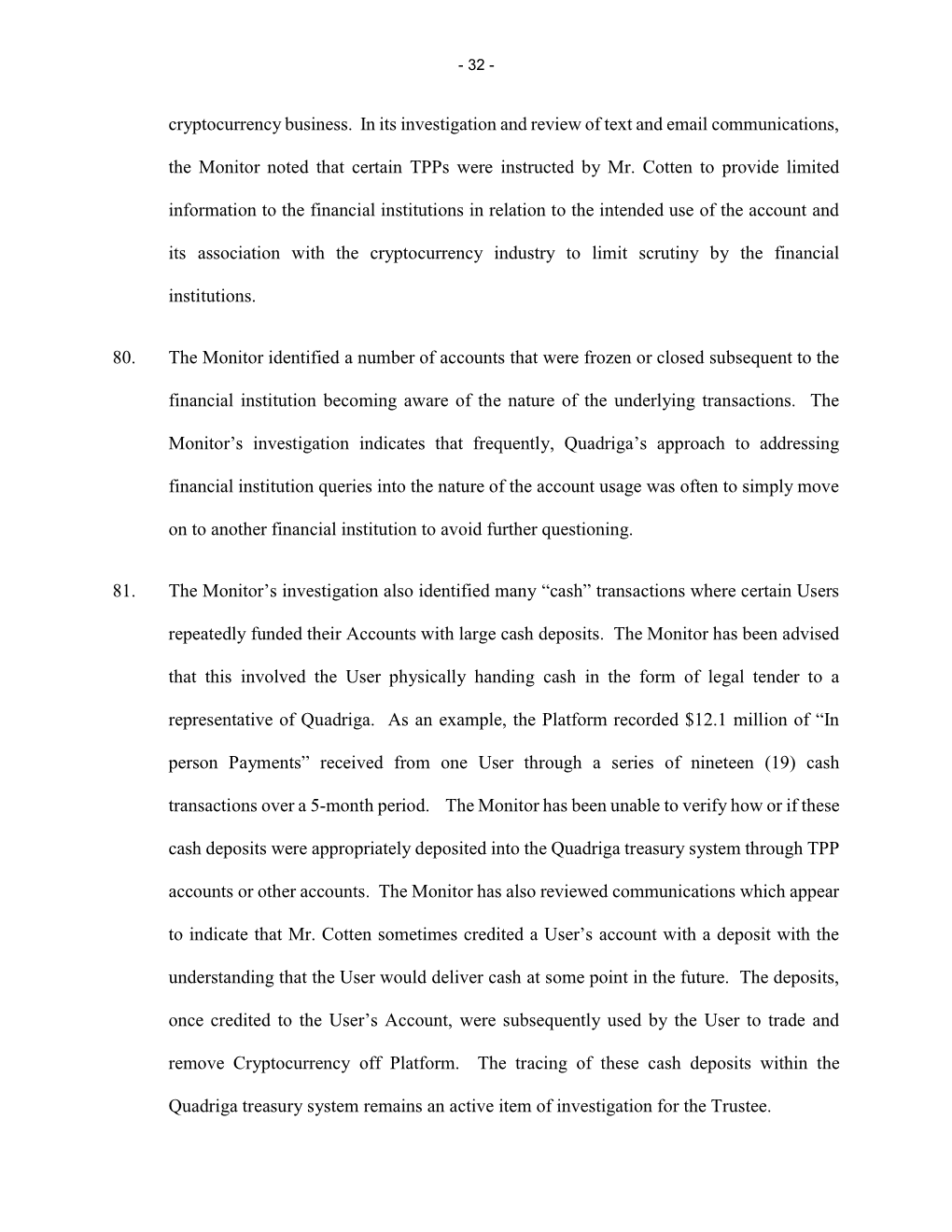 Motion Record of the Trustee (Returnable