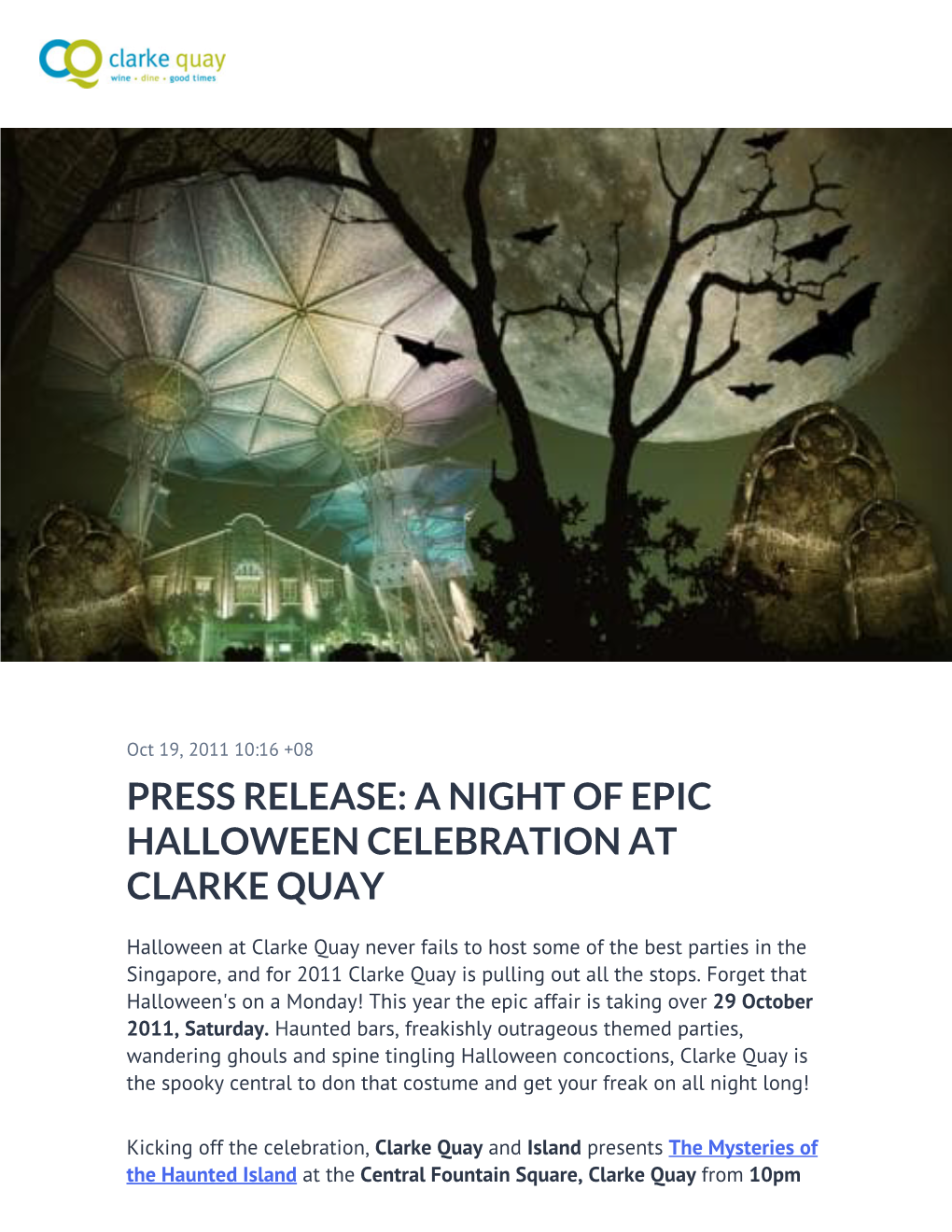 A Night of Epic Halloween Celebration at Clarke Quay