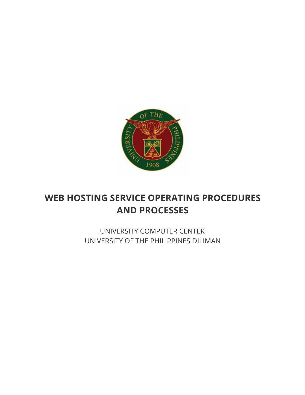 Web Hosting Service Operating Procedures and Processes