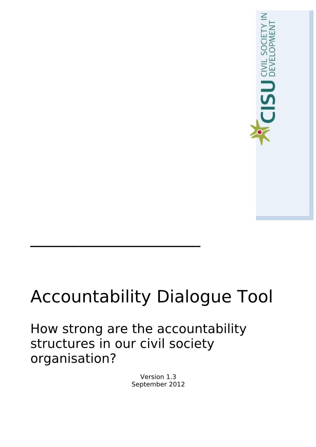 Health Check on Accountability Structures in Civil Society Organisations, NGO S and CBO S