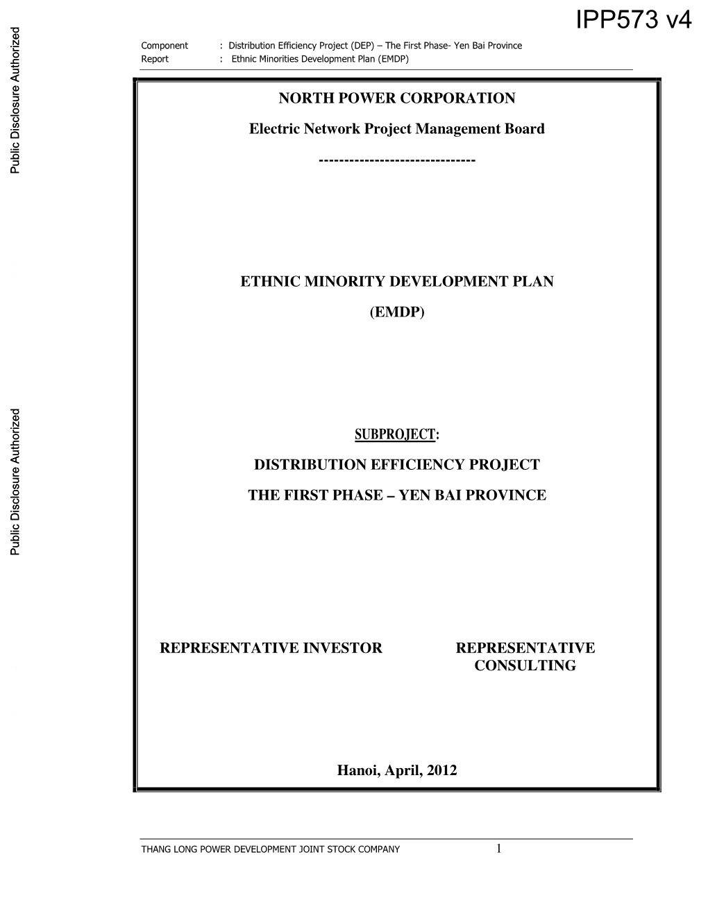 World Bank Document