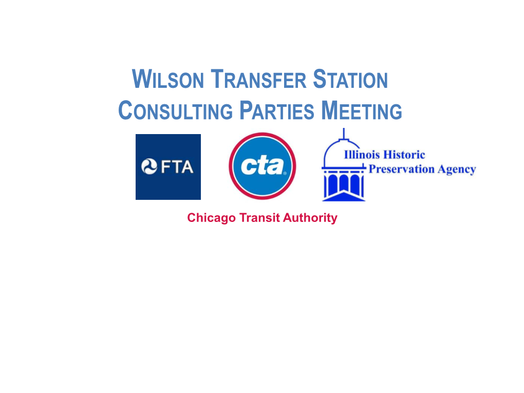 Wilson Transfer Station Consulting Parties Meeting