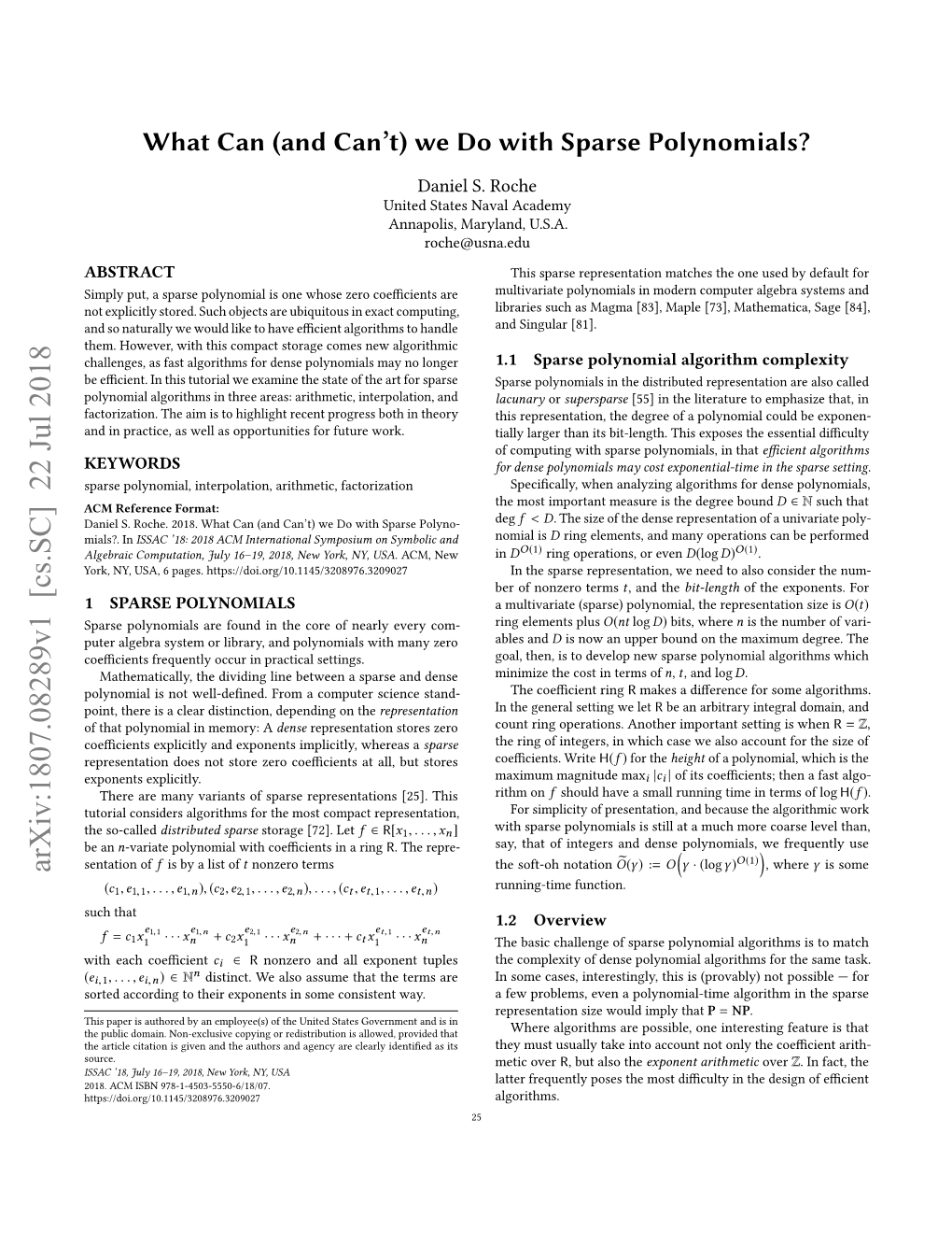 What Can (And Can't) We Do with Sparse Polynomials?