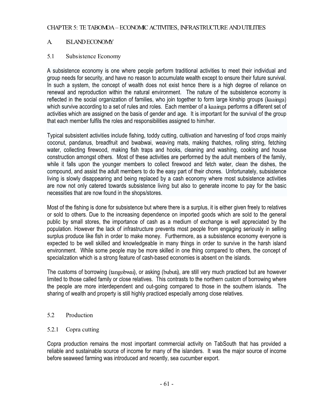 Tabiteuea South Social and Economic Report 2008 3 of 3