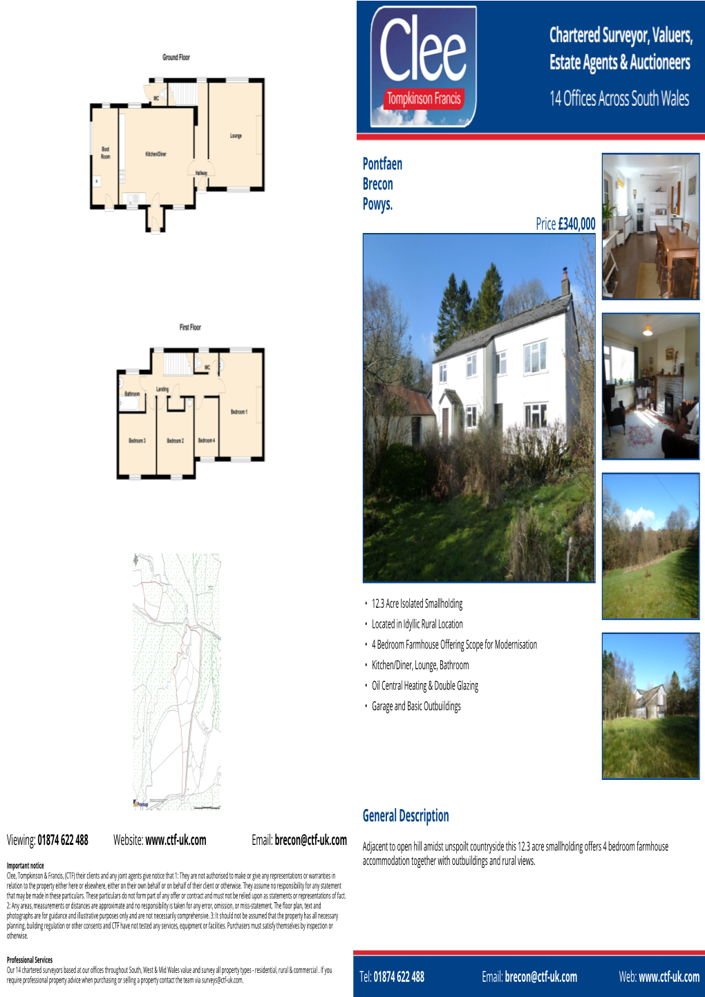 Pontfaen Brecon Powys. Price £340000