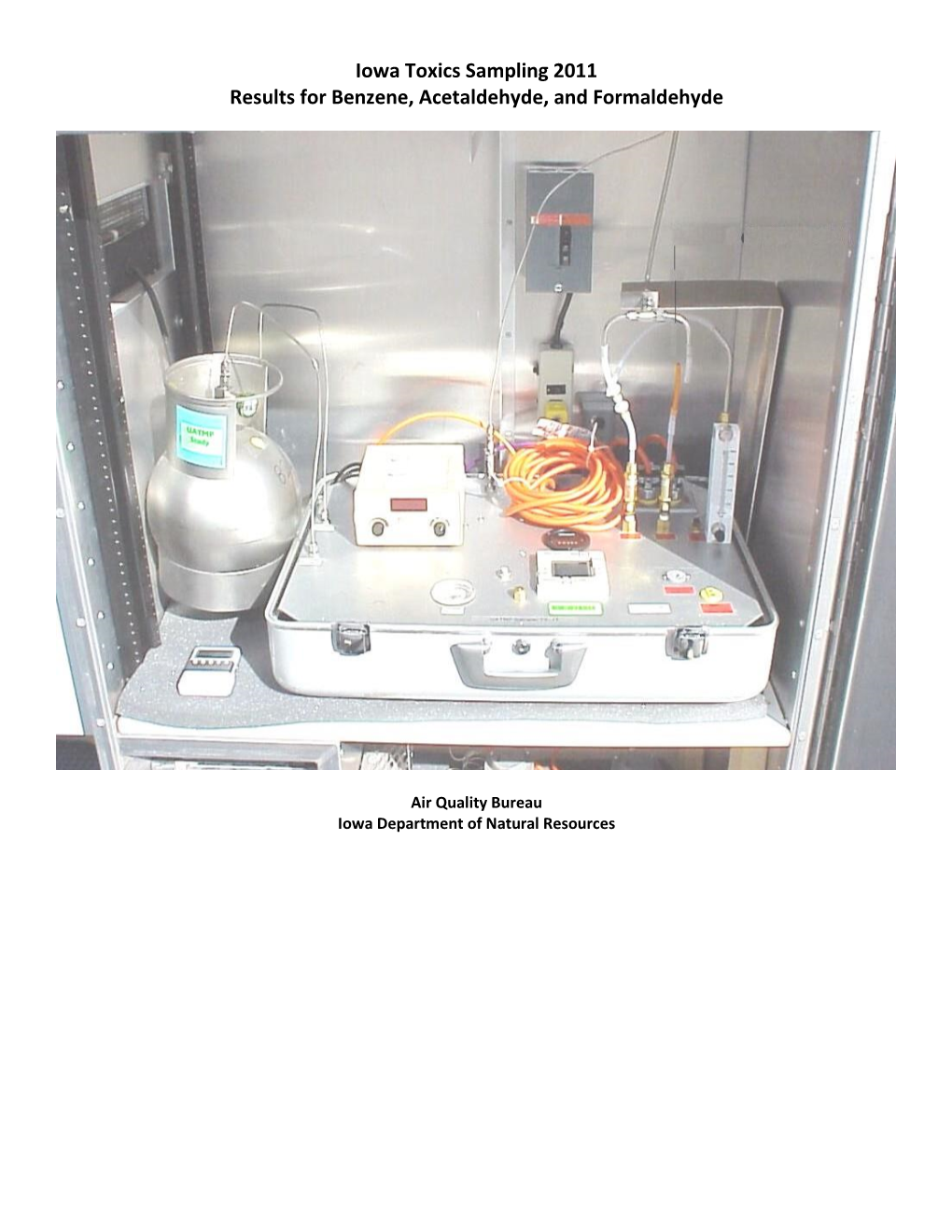 2011 Toxics Sampling Results for Benzene, Acetaldehyde, and Fromaldehyde