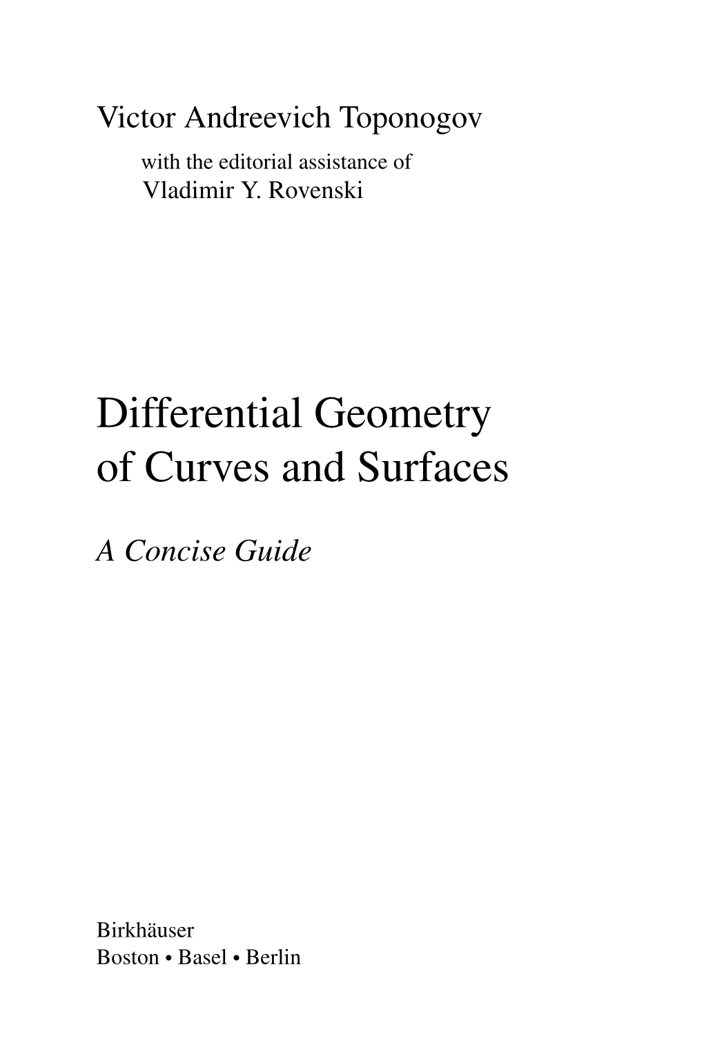 Toponogov.V.A.Differential.Geometry