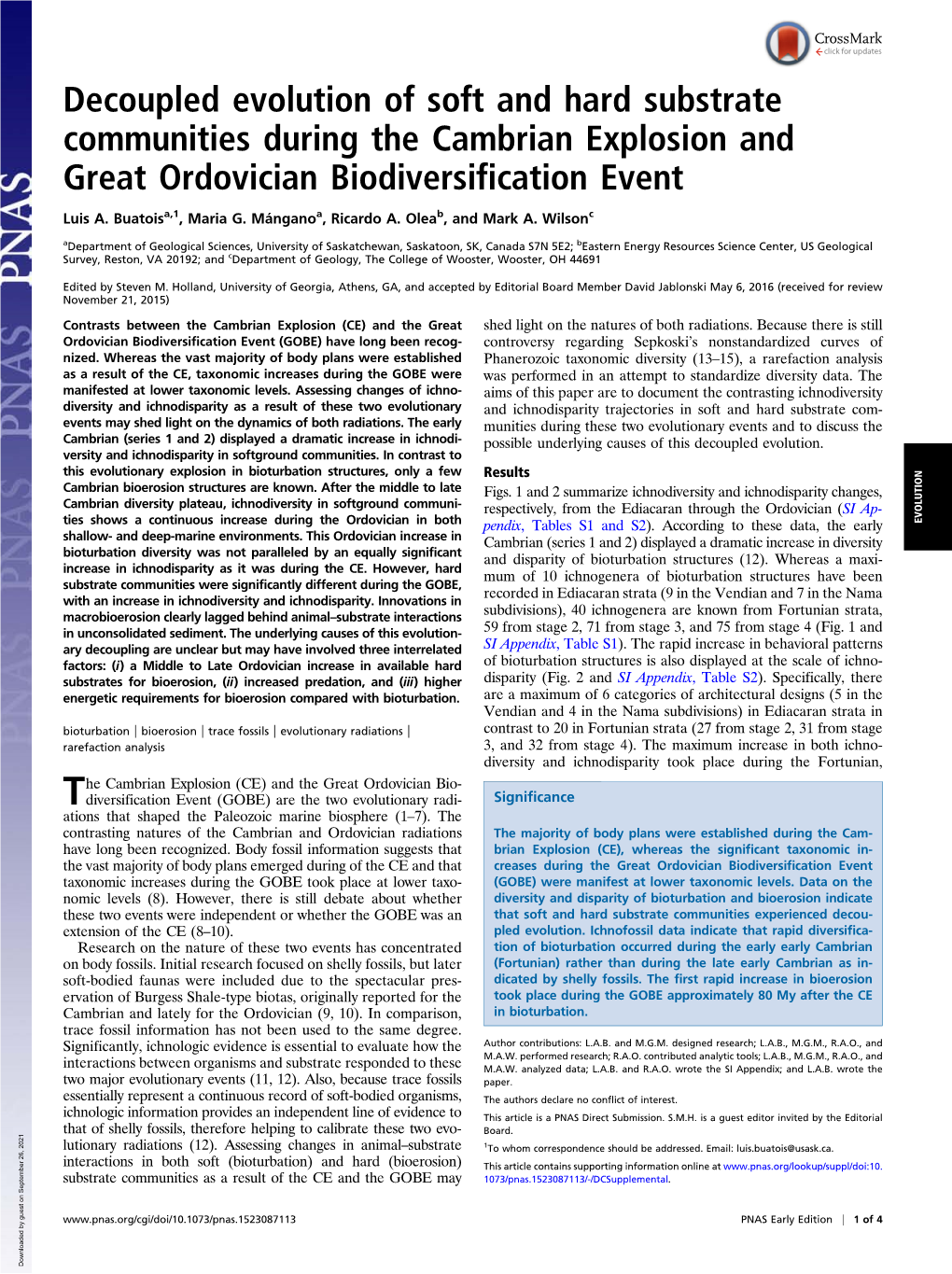 Decoupled Evolution of Soft and Hard Substrate Communities During the Cambrian Explosion and Great Ordovician Biodiversification Event