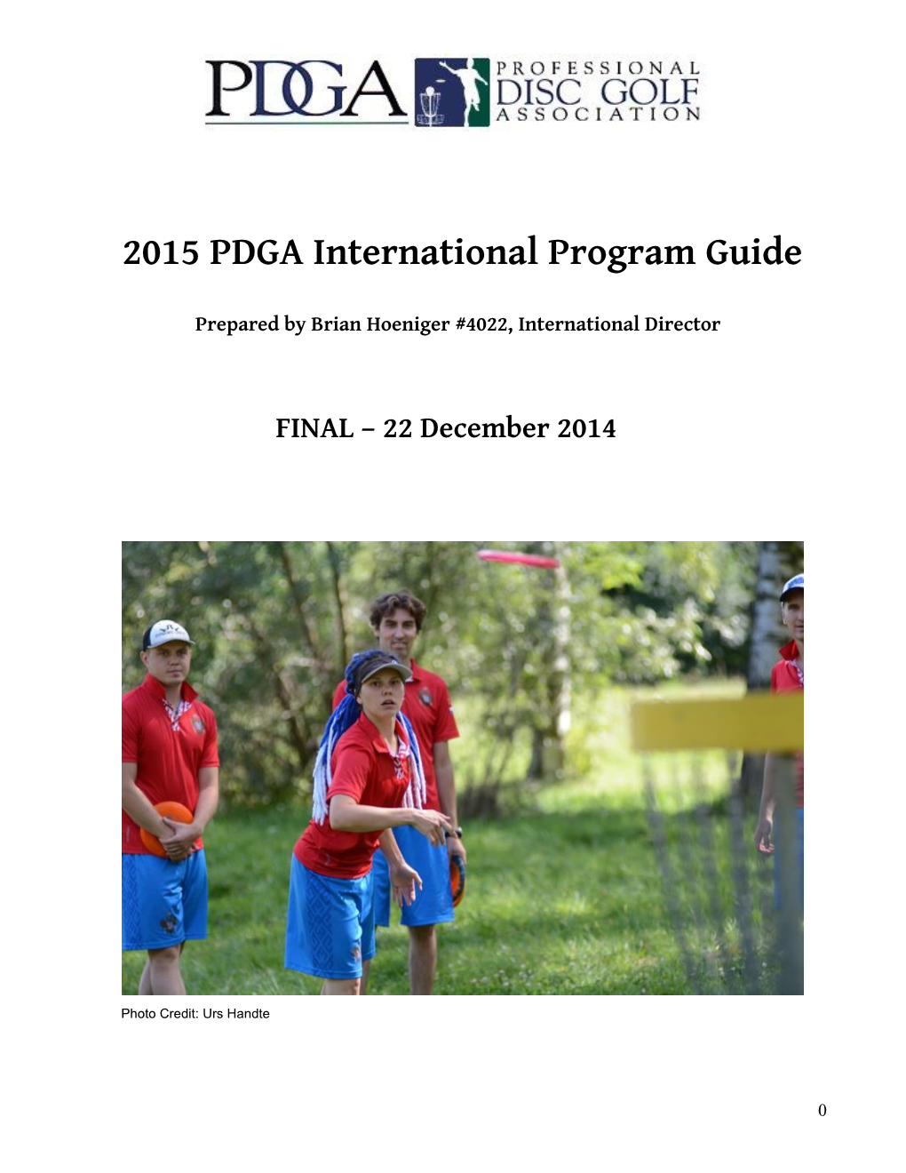 2015 PDGA International Program Guide