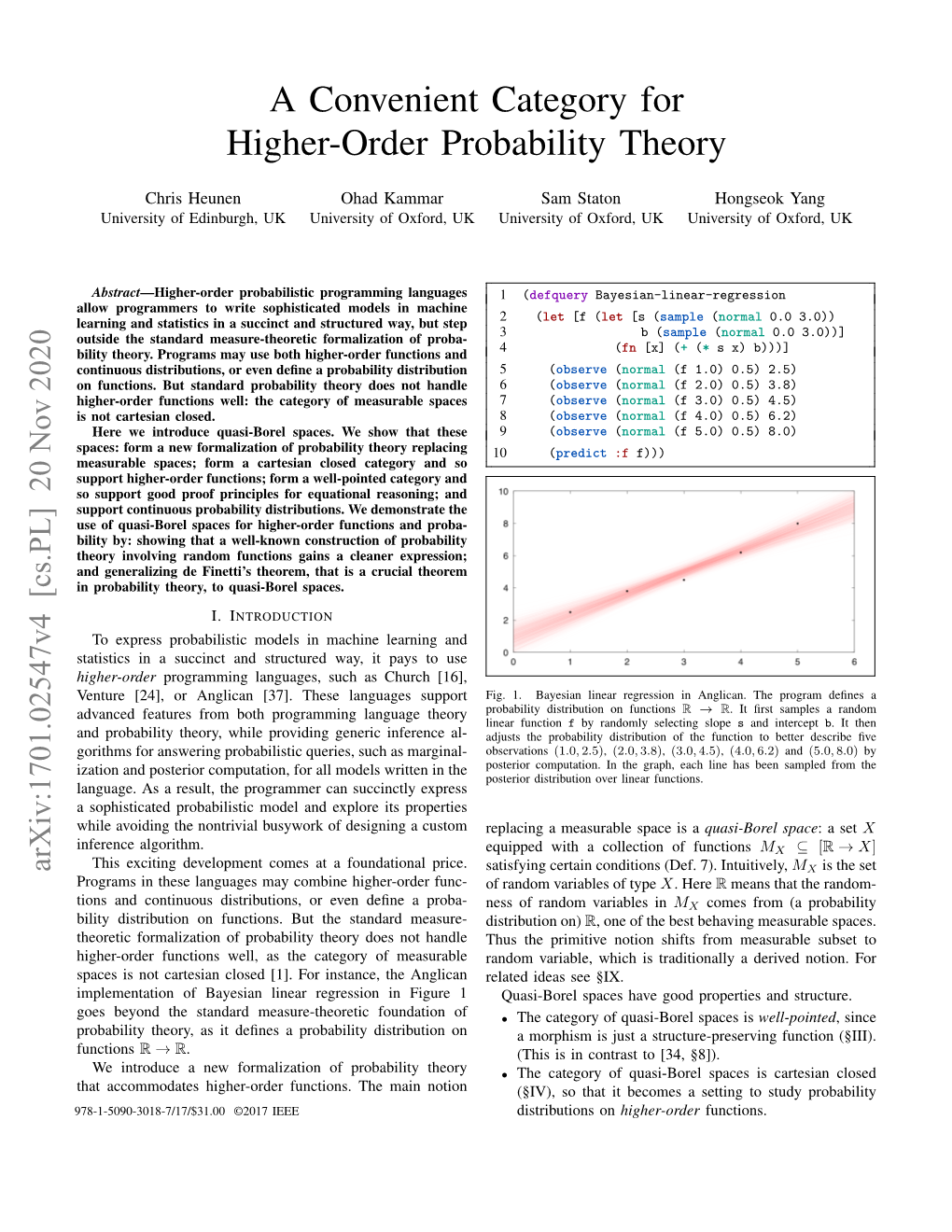 A Convenient Category for Higher-Order Probability Theory