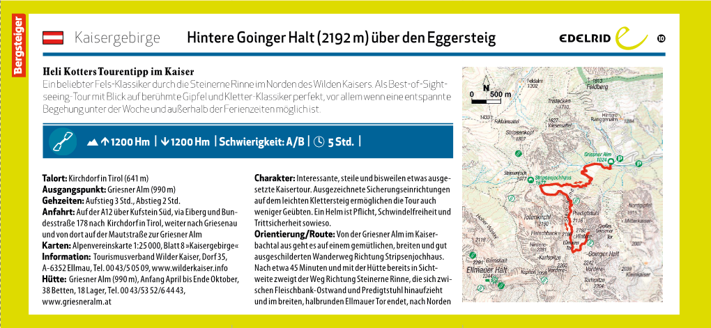 Kaisergebirge Hintere Goinger Halt (2192 M) Über Den Eggersteig 10
