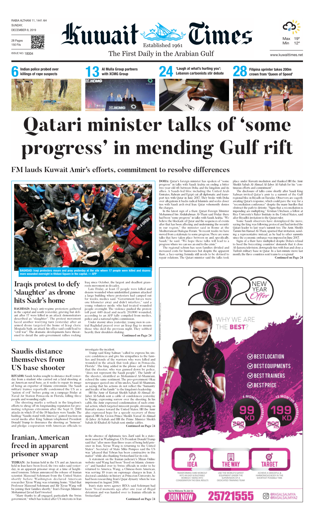 Kuwaittimes 8-12-2019.Qxp Layout 1