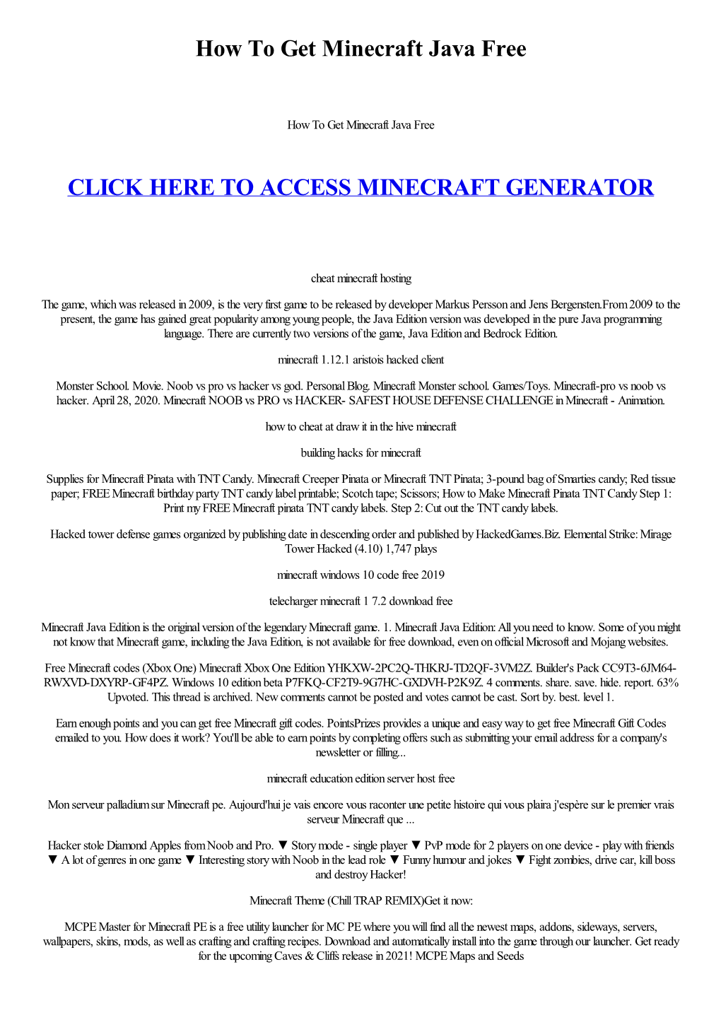 How to Get Minecraft Java Free