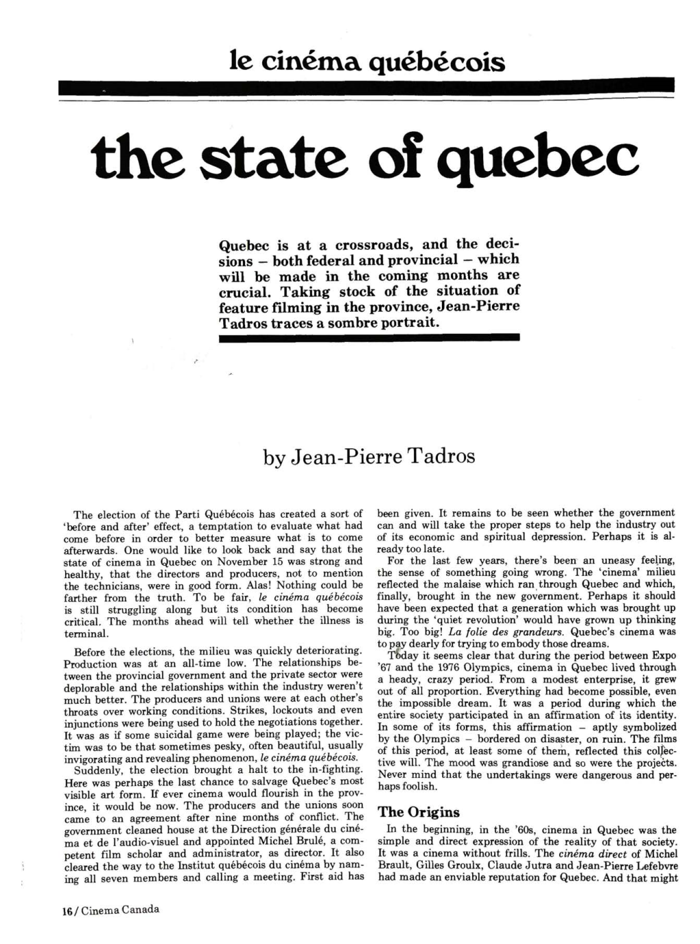 The State of Quebec