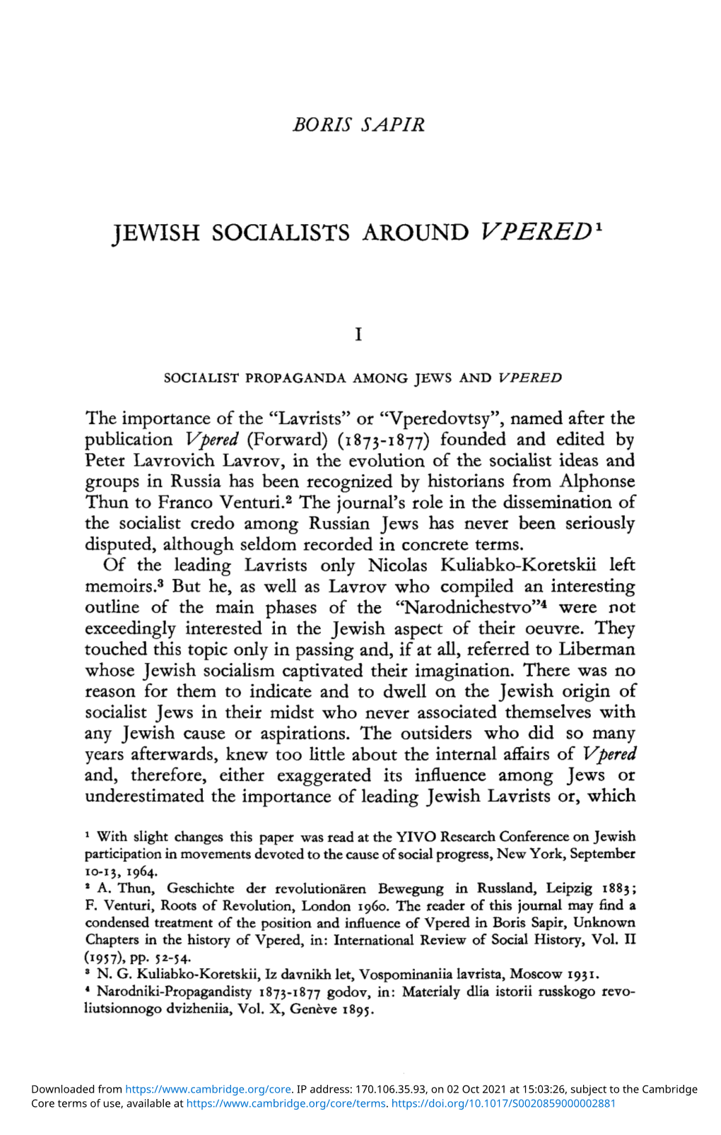 Jewish Socialists Around Vpered1