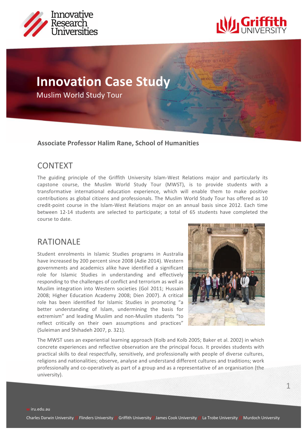 Innovation Case Study Muslim World Study Tour