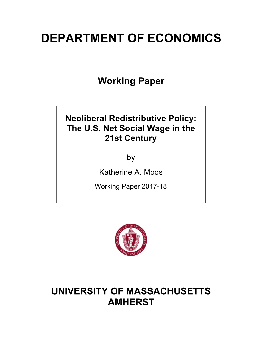 The U.S. Net Social Wage in the 21St Century