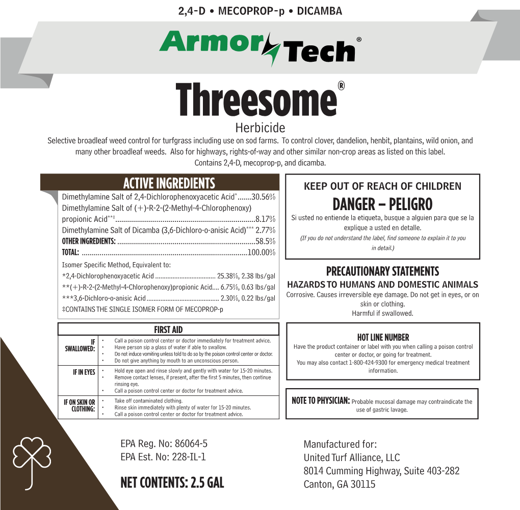 Armortech ® THREESOME ® Label