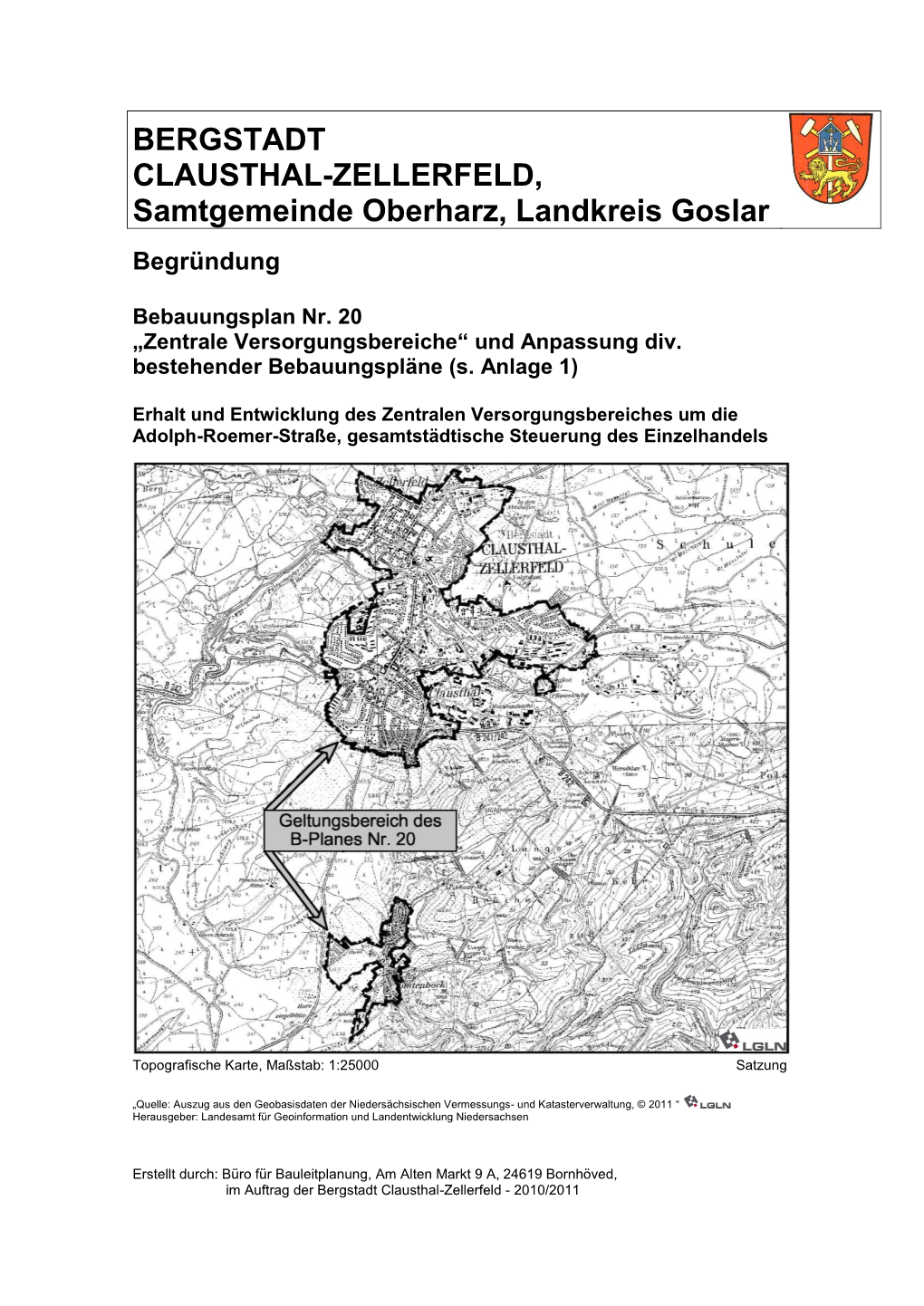 BERGSTADT CLAUSTHAL-ZELLERFELD, Samtgemeinde Oberharz, Landkreis Goslar