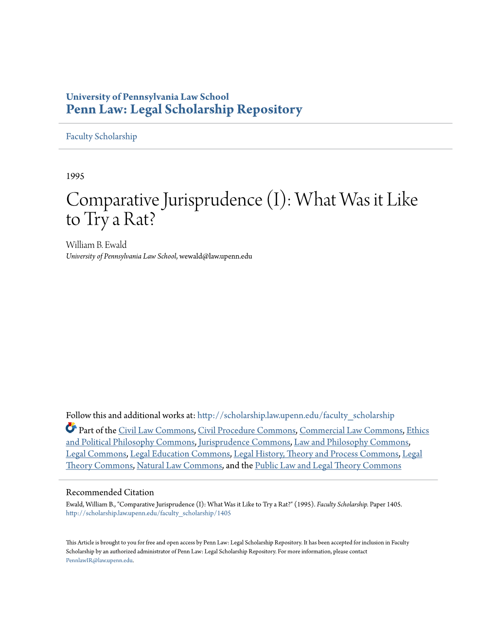 Comparative Jurisprudence(I) 1891