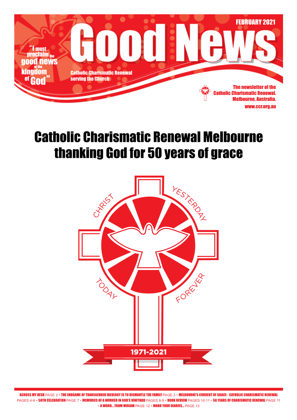 Catholic Charismatic Renewal Melbourne Thanking God for 50 Years of Grace