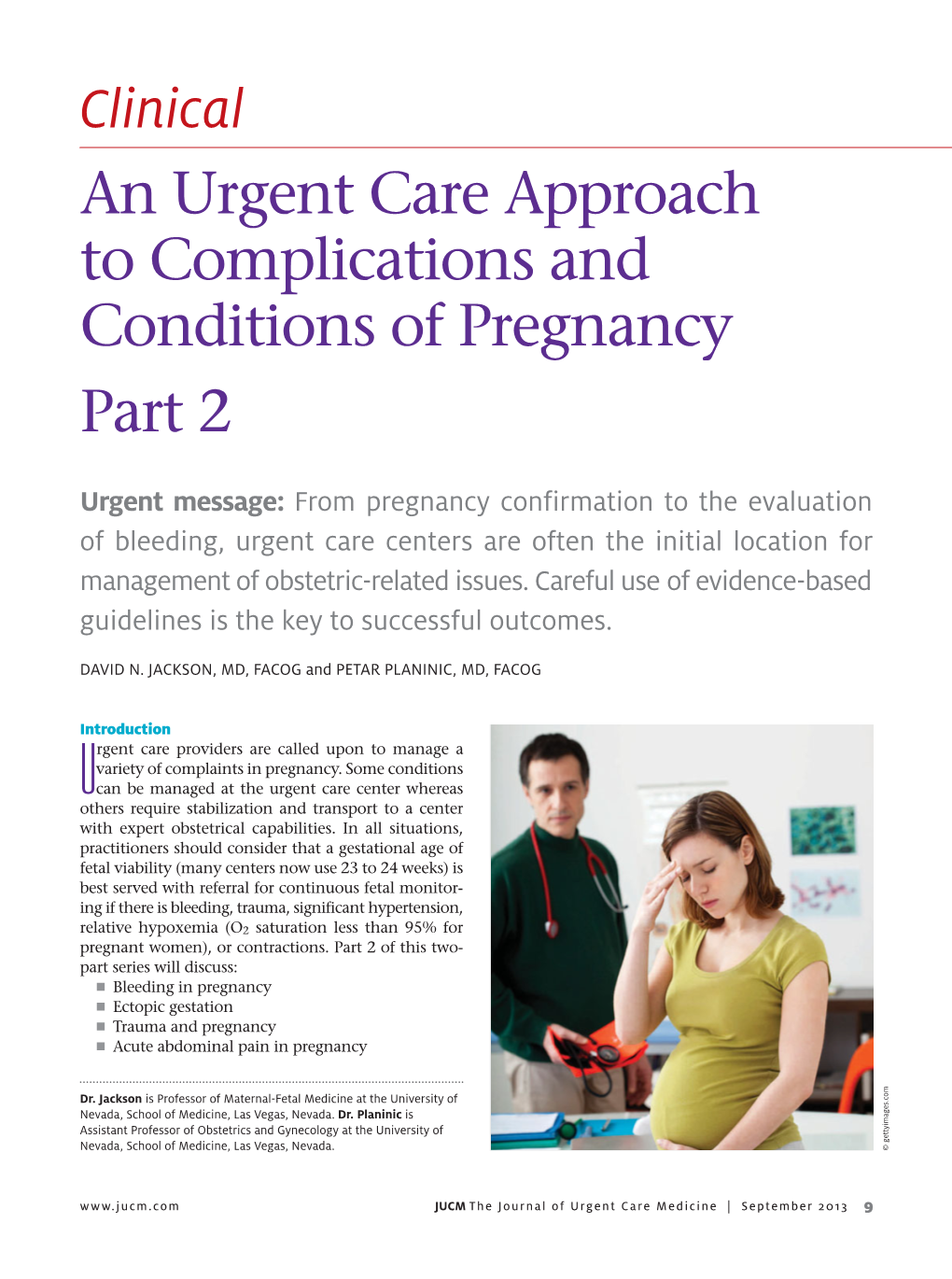 Clinical an Urgent Care Approach to Complications and Conditions of Pregnancy Part 2