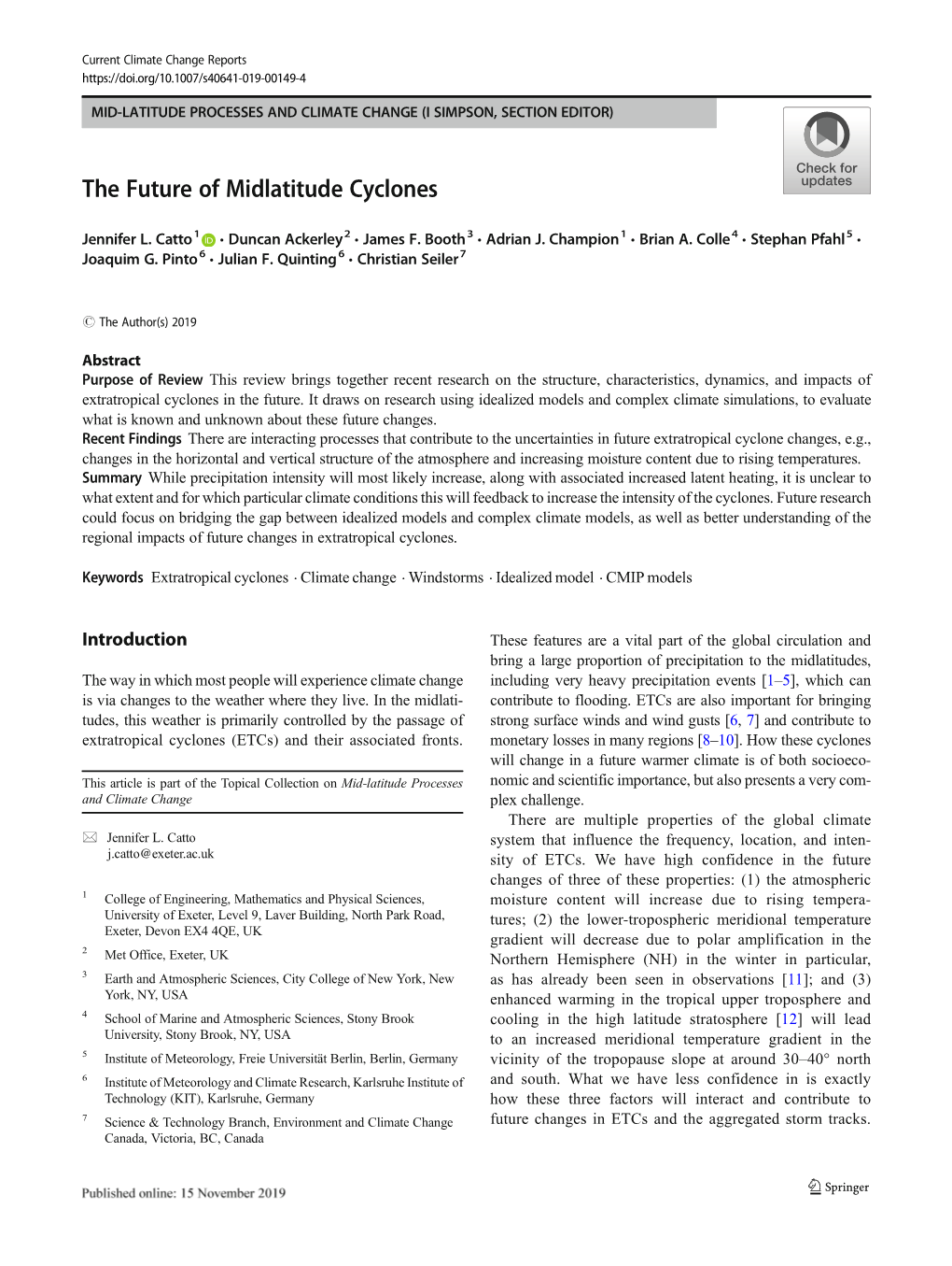 The Future of Midlatitude Cyclones