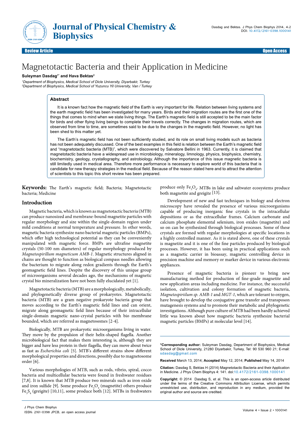 Magnetotactic Bacteria and Their Application in Medicine