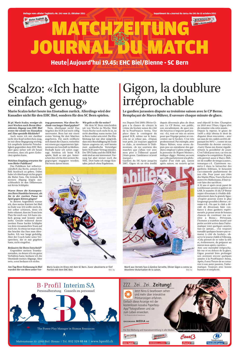 EHC Biel/Bienne - SC Bern