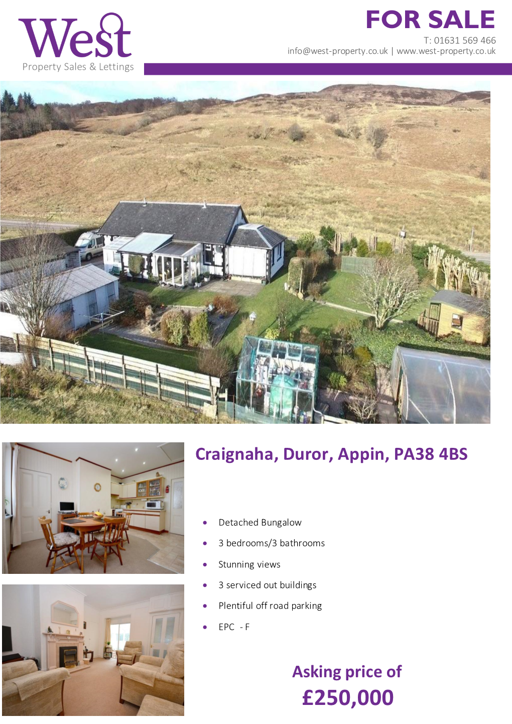 FOR SALE Craignaha, Duror, Appin, PA38