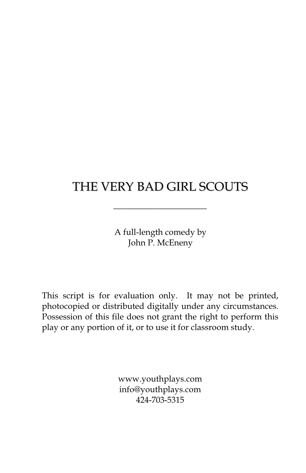 The Very Bad Girl Scouts
