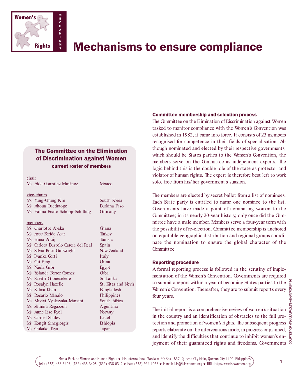 Mechanisms to Ensure Compliance