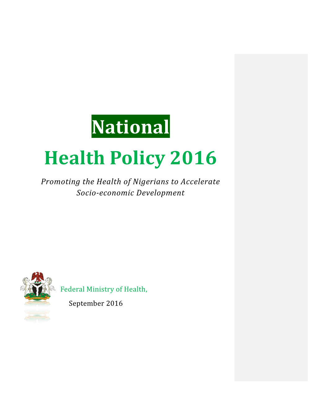 National Health Policy 2016