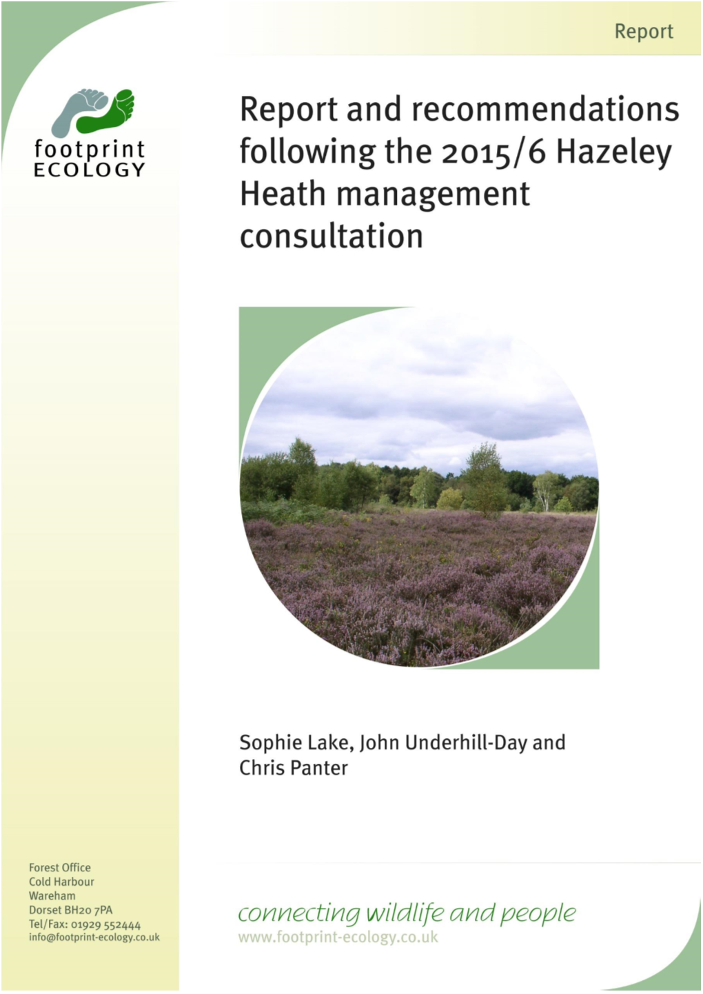 Hazeley Heath Consultation Report.Pdf