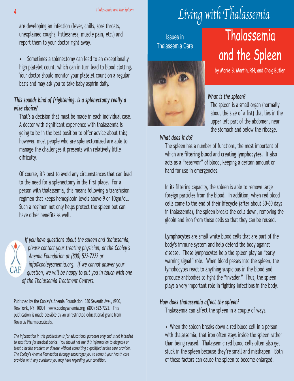 Thalassemia and the Spleen