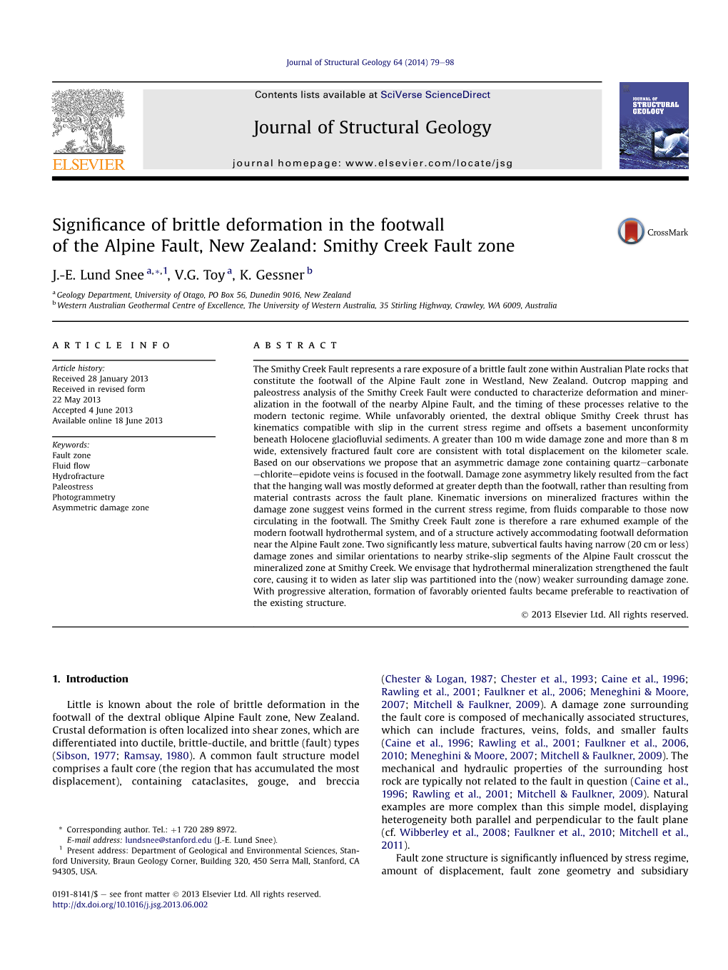 Significance of Brittle Deformation in the Footwall