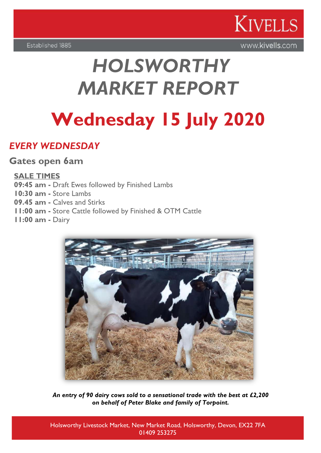 Holsworthy Market Report